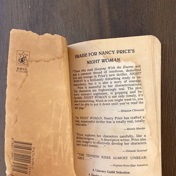 Night Woman by Nancy Price (paperback) Vintage, 1992 (ACCEPTABLE) - Picture 2 of 4